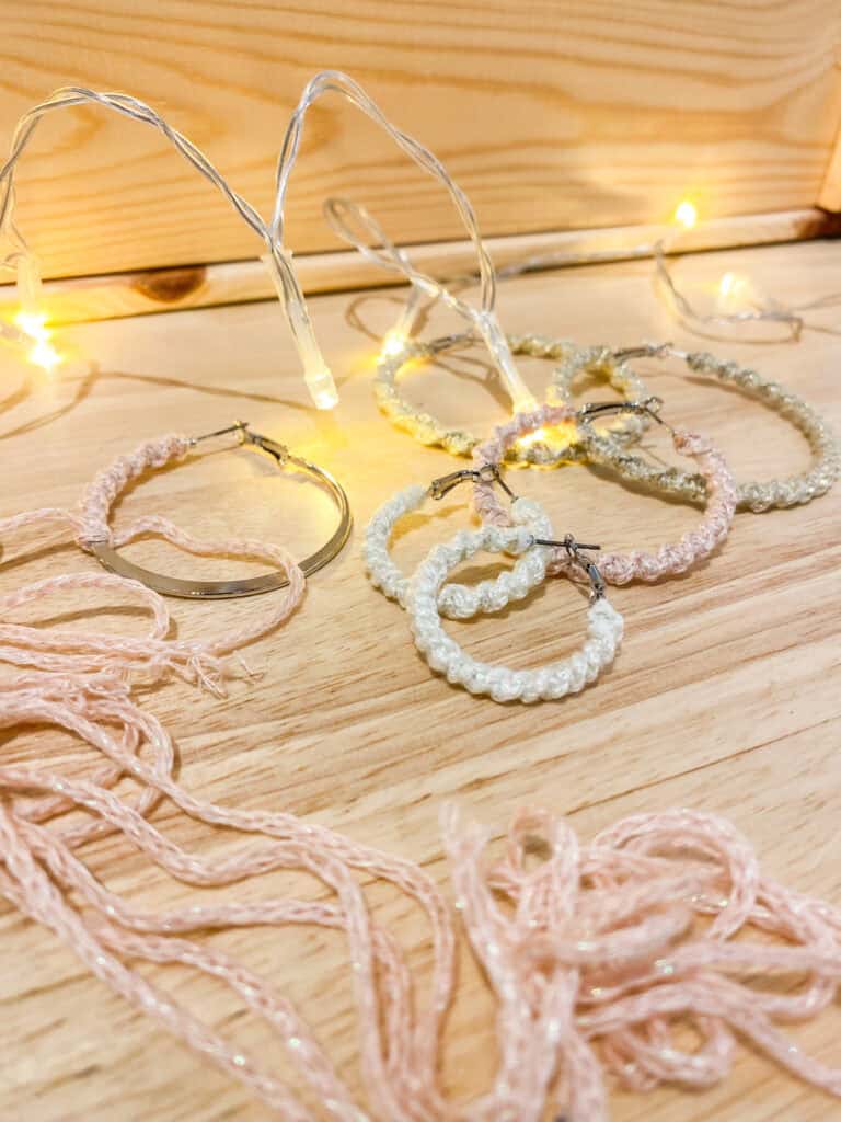 DIY box macramé oorbellen