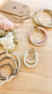 DIY box macramé oorbellen